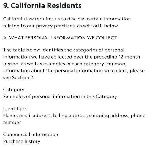 Allbirds-Shopify-site-privacy-policy-Consumers-Privacy-Rights