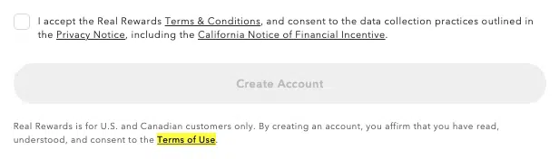 American Eagle clickwrap consent method terms of use agreement