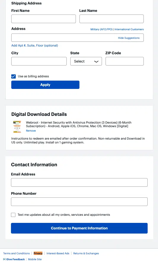 Best-Buy-privacy-policy-payment-screen