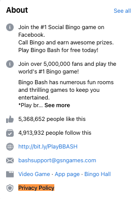 Bingo-Bash-link-privacy-policy-page-Facebook-App-Center