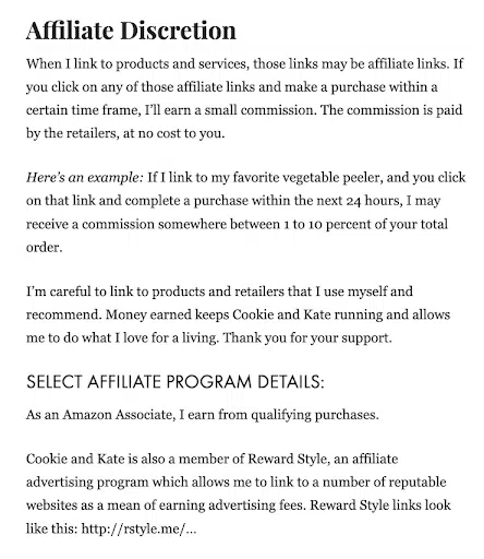 Cookie-e-Kate-affiliati-discrezione-pagina-affiliati-disclosure