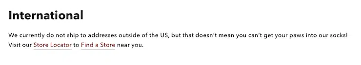 Darn Tough Vermont Versandbedingungen