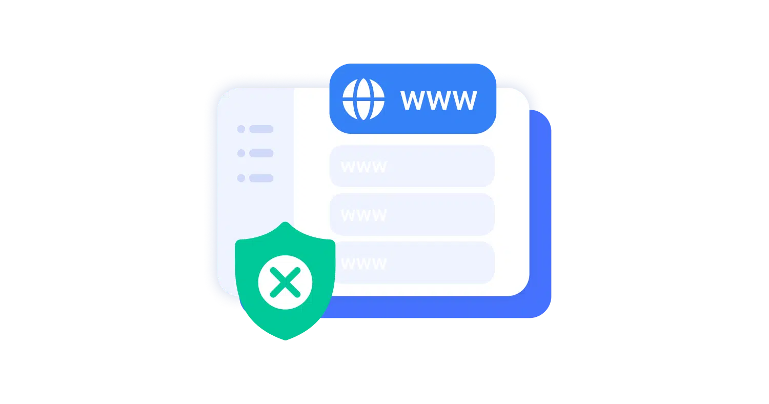 Domain rules feature icon representing automated consent and policy behavior based on domain-level rules