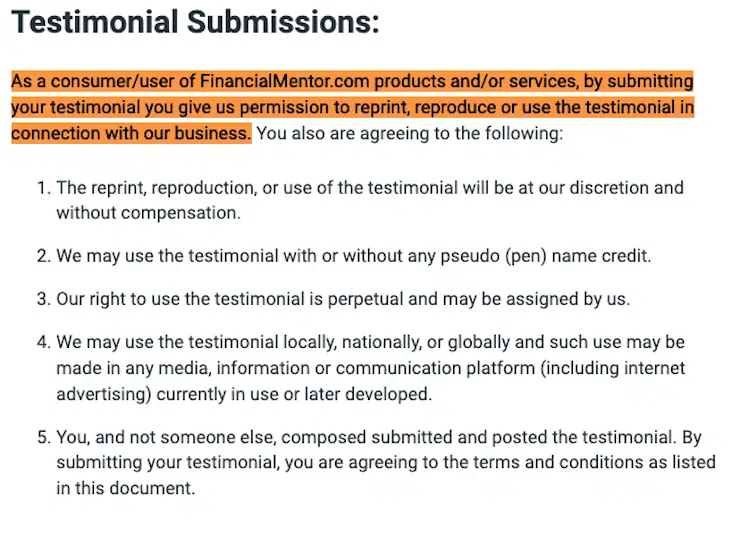 Financial-Mentor-Regeln-und-Anforderungen-veröffentlichen-Zeugnisse