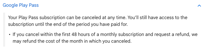 Google-Play-Pass-refund-policy