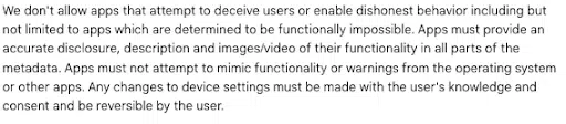 Google-Play-Store-Deceptive-Behavior-Policy