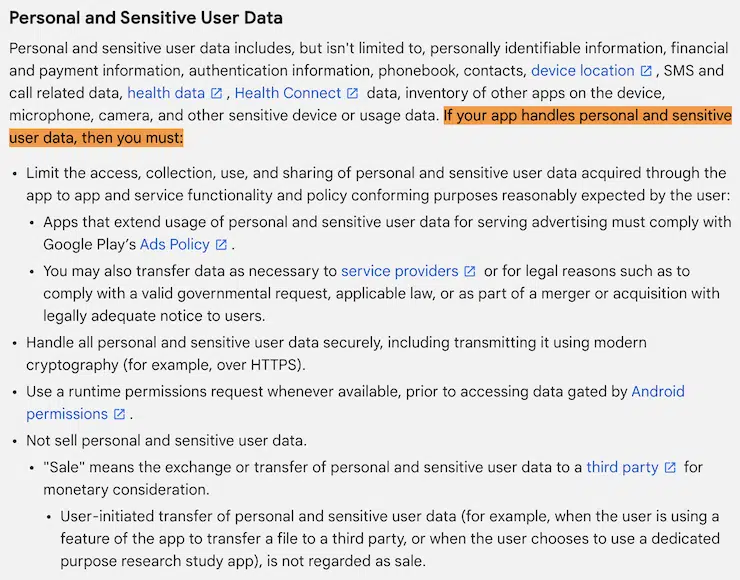 Información personal confidencial de Google