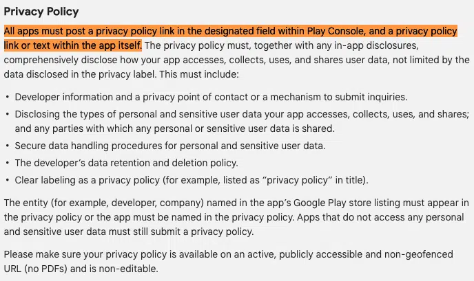 Google-apps-post-privacy-policy-link
