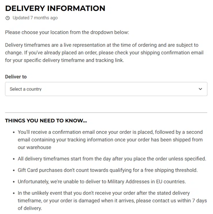 Gymshark_Shipping Policy