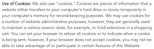 LeSportsac-Shopify site-privacy-policy-Use-of-Cookies-or-Other-Trackers