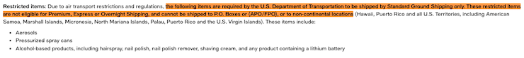 Macys shipping policy