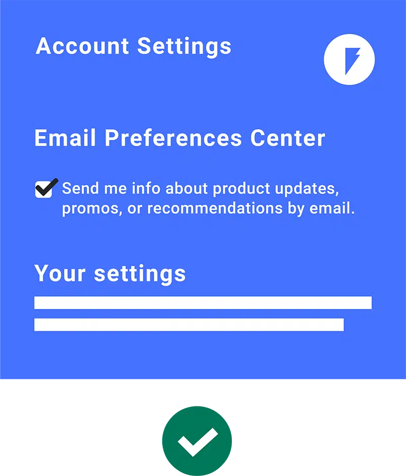 Hacer que retirar un consentimiento sea fácil como darlo: ejemplo 2