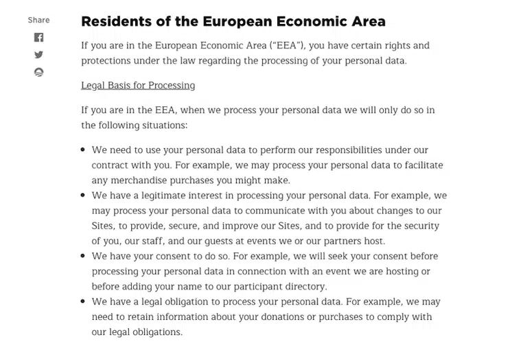 Obama-Foundation-Website-WordPress-Datenschutzrichtlinie