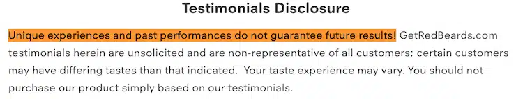 RedBeards-Hot-Sauce-Website-Zeugnisse-Erklärung zur Offenlegung