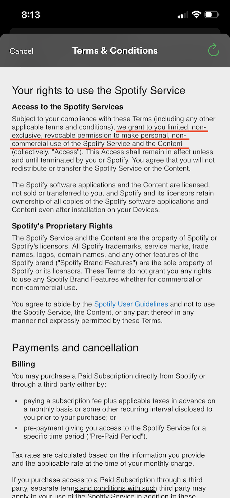 Spotify-terms-and-conditions