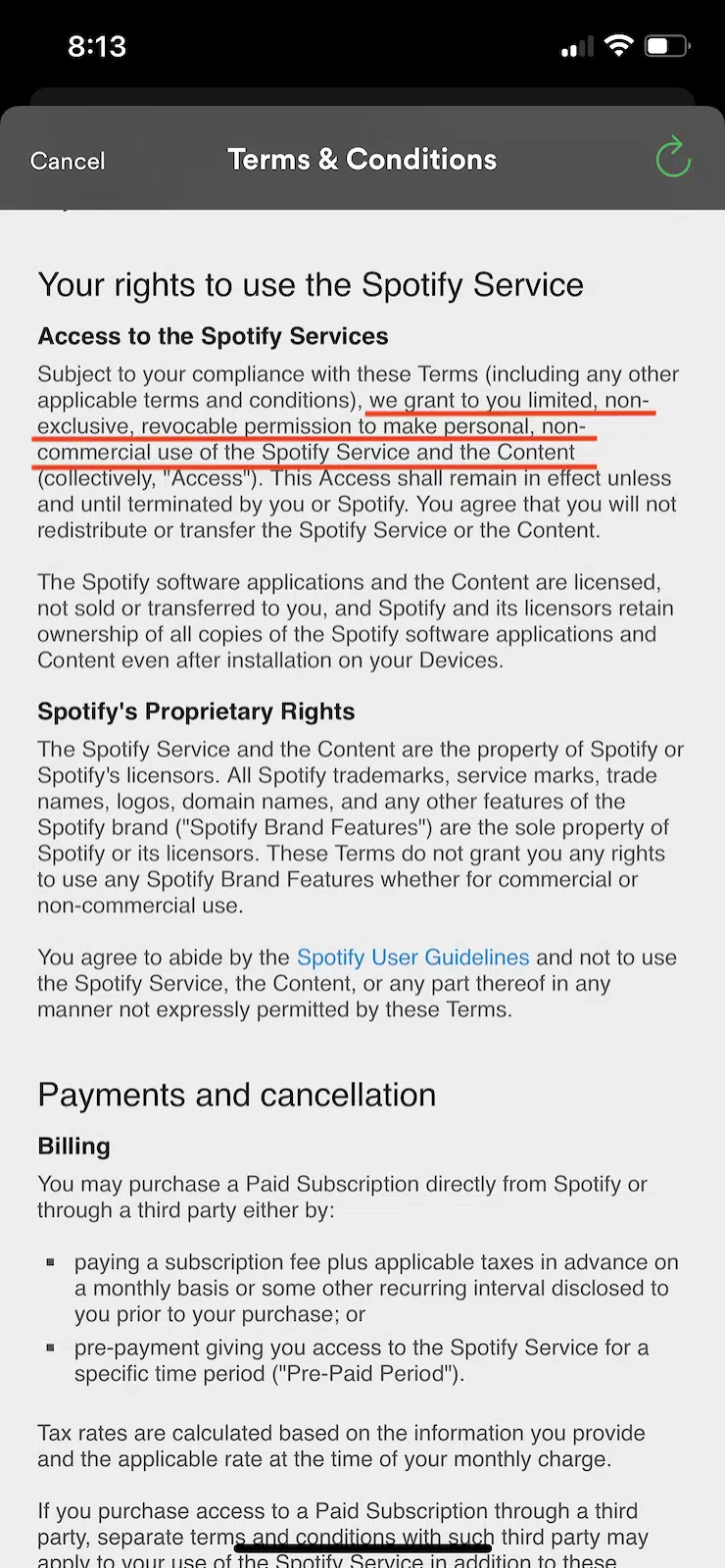 Spotify-terms-and-conditions
