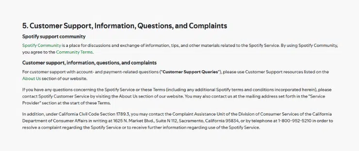 Spotify_Terms and Conditions_Contact