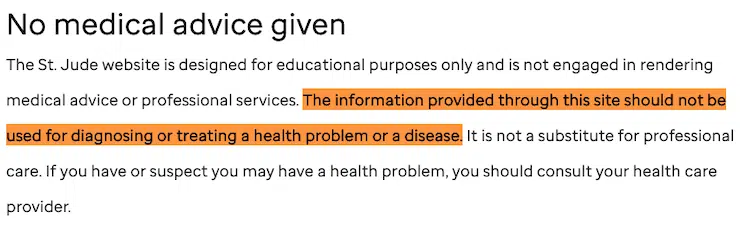 St-Jude-Childrens-Research-Hospital-sito web-medical-disclaimer