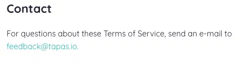 Tapas-termini-e-condizioni-informazioni di contatto