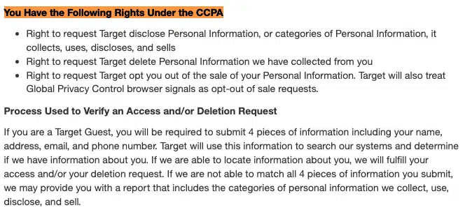 Politique de confidentialité spécifique à la Californie