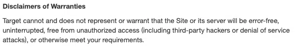 Ciblez une clause de non-responsabilité de garantie distincte