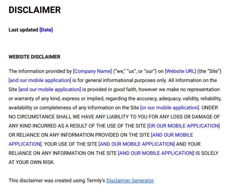 Termly-Disclaimer-Template