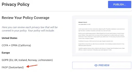Termly-FADP-sections-added-to-your-policy-Review-Your-Privacy-Policy-section