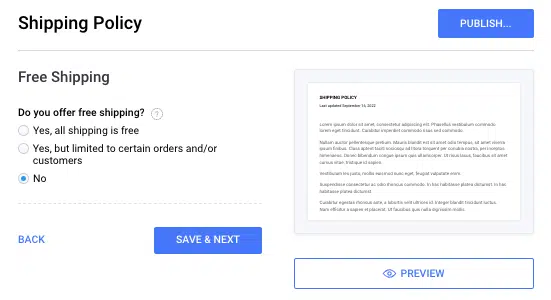 Termly-Versandpolizei-Generator