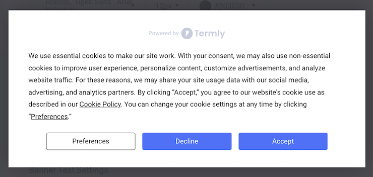 Termly_Consent Banner_Google Consent Mode Example