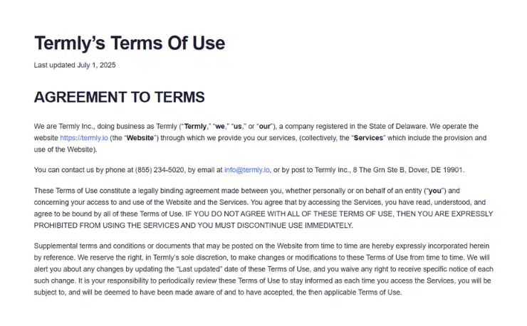 Termly_Terms of Use
