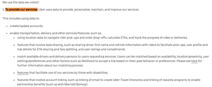 Uber-iOS-app-privacy-policy