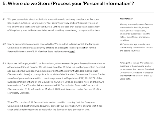 Wix-privacy-policy-Information-About-International-Data-Transfers