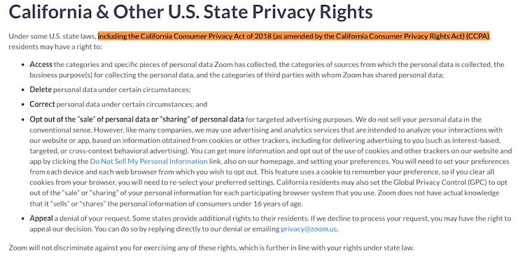 Zoom-derechos-de-usuarios-CCPA-y-otras-leyes