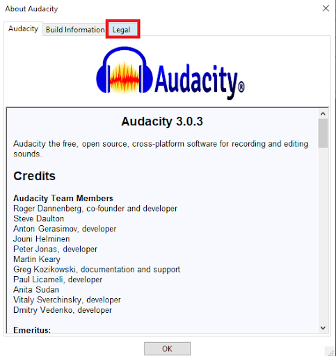 audacity eula 3