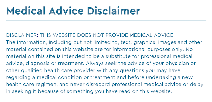axia-womens-health-medical-disclaimer-example