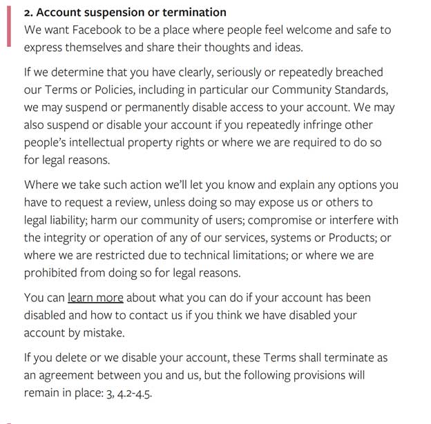 facebook-termination-clause