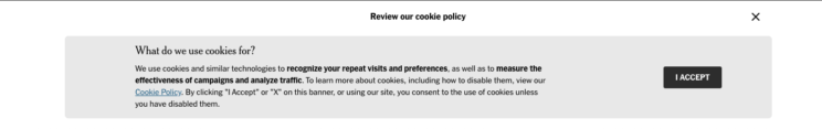 gdpr cookie consent language banner