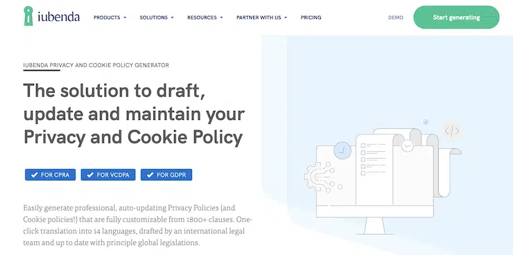 politique de confidentialité d'iubenda