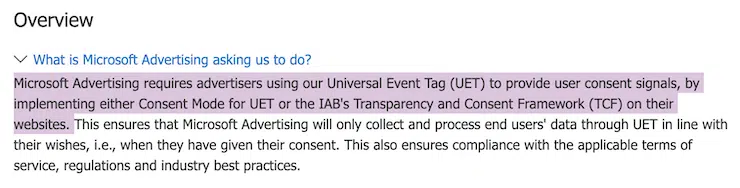 microsoft-consent-mode-requirements