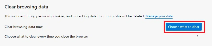 microsoft edge clear browsing data section microsoft edge clear browsing data section