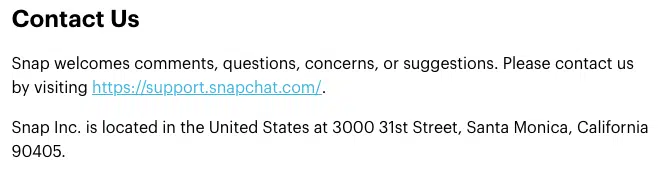 snapchat terms of service